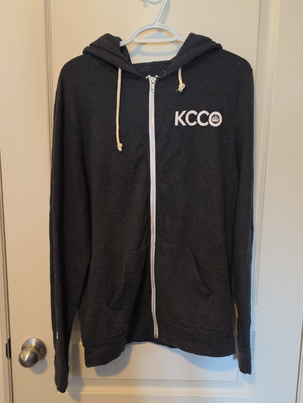KCCO Men's Charcoal Zip-Up Hoodie